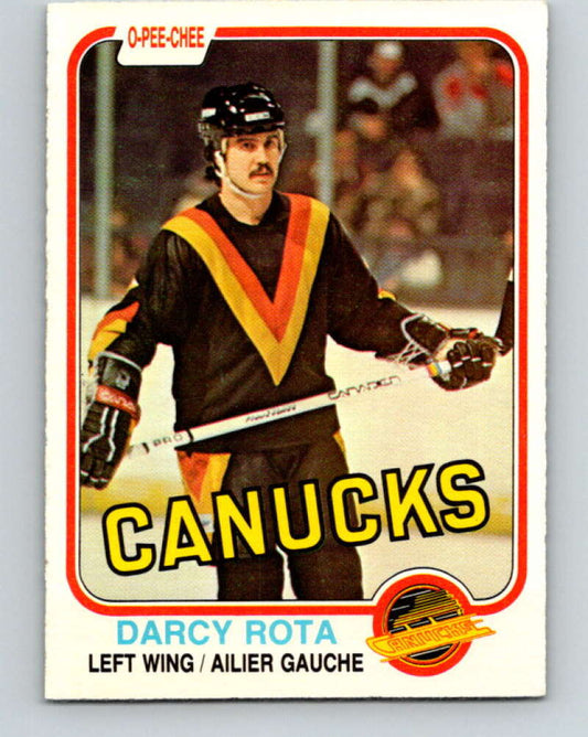 1981-82 O-Pee-Chee #343 Darcy Rota  Vancouver Canucks  V31927