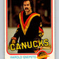 1981-82 O-Pee-Chee #344 Harold Snepsts  Vancouver Canucks  V31929