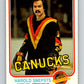 1981-82 O-Pee-Chee #344 Harold Snepsts  Vancouver Canucks  V31934