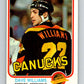 1981-82 O-Pee-Chee #345 Tiger Williams  Vancouver Canucks  V31944