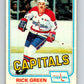 1981-82 O-Pee-Chee #348 Rick Green  Washington Capitals  V31953