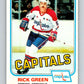 1981-82 O-Pee-Chee #348 Rick Green  Washington Capitals  V31959