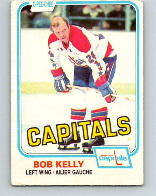 1981-82 O-Pee-Chee #349 Bob Kelly  Washington Capitals  V31961