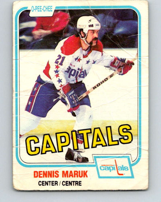 1981-82 O-Pee-Chee #350 Dennis Maruk  Washington Capitals  V31968