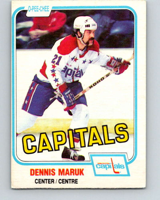 1981-82 O-Pee-Chee #350 Dennis Maruk  Washington Capitals  V31970