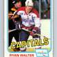 1981-82 O-Pee-Chee #352 Ryan Walter  Washington Capitals  V31979