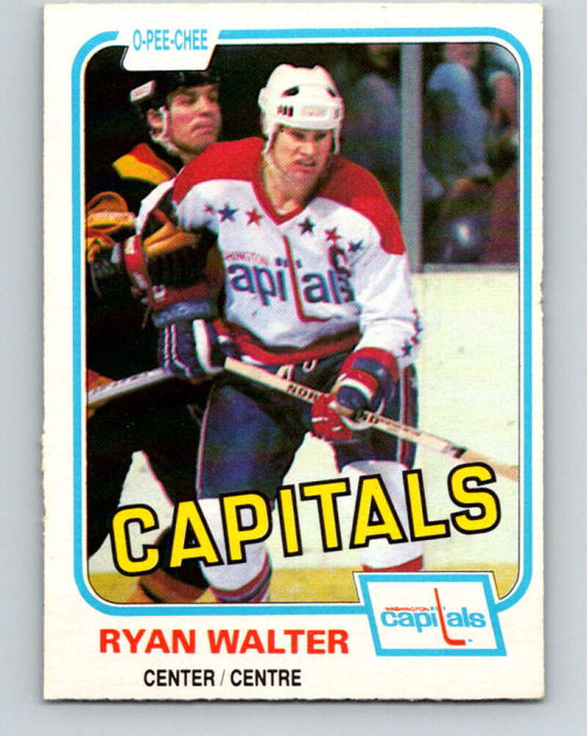 1981-82 O-Pee-Chee #352 Ryan Walter  Washington Capitals  V31979