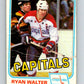 1981-82 O-Pee-Chee #352 Ryan Walter  Washington Capitals  V31980