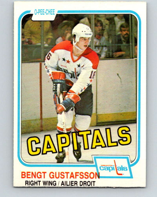 1981-82 O-Pee-Chee #353 Bengt Gustafsson  Washington Capitals  V31993