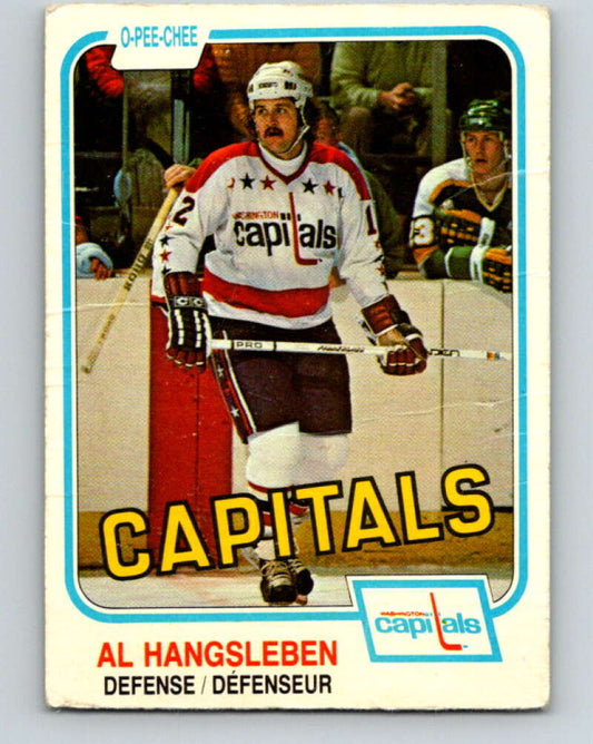 1981-82 O-Pee-Chee #354 Alan Hangsleben  Washington Capitals  V31995