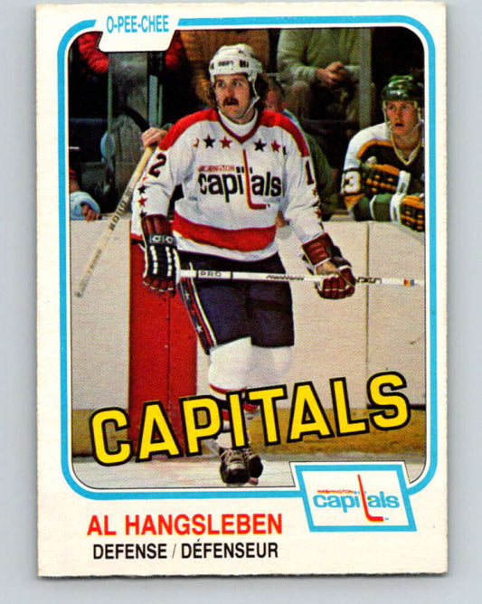 1981-82 O-Pee-Chee #354 Alan Hangsleben  Washington Capitals  V31997