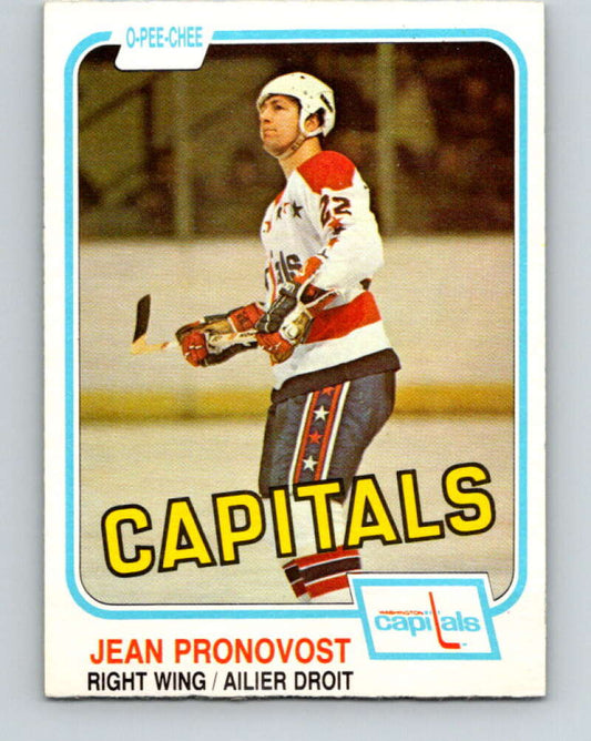 1981-82 O-Pee-Chee #355 Jean Pronovost  Washington Capitals  V32003