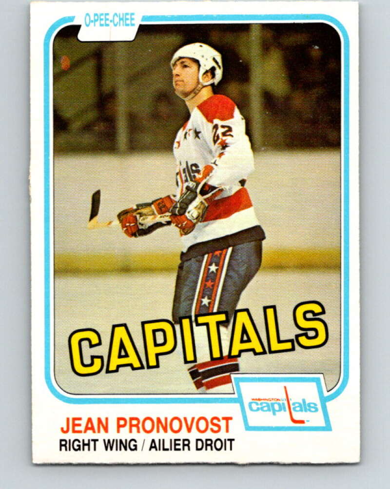 1981-82 O-Pee-Chee #355 Jean Pronovost  Washington Capitals  V32004