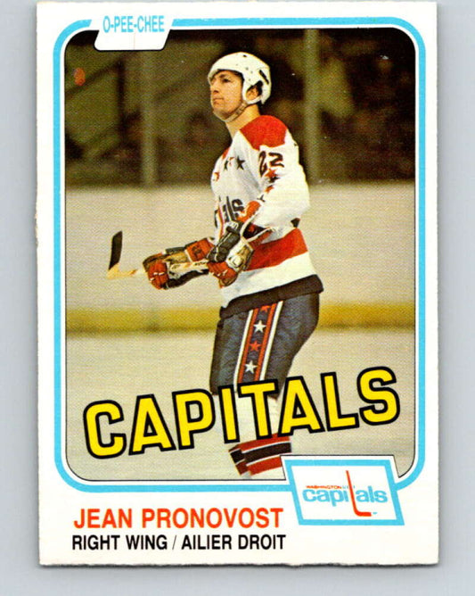 1981-82 O-Pee-Chee #355 Jean Pronovost  Washington Capitals  V32004