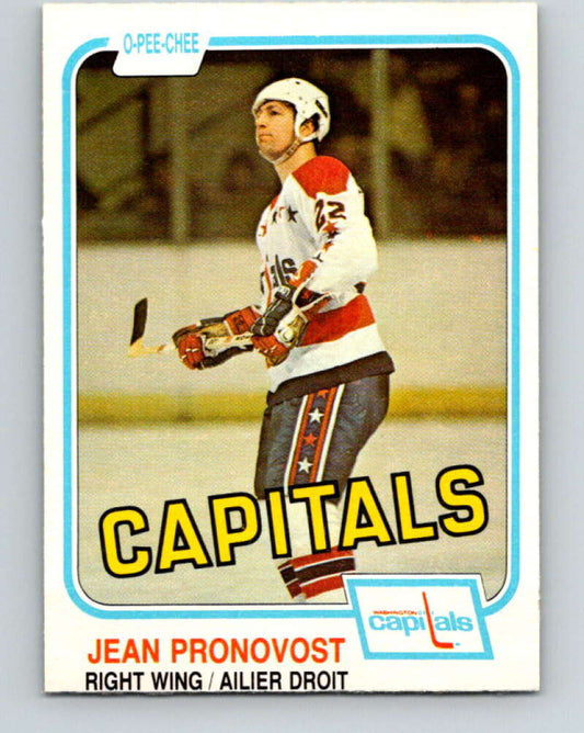 1981-82 O-Pee-Chee #355 Jean Pronovost  Washington Capitals  V32005