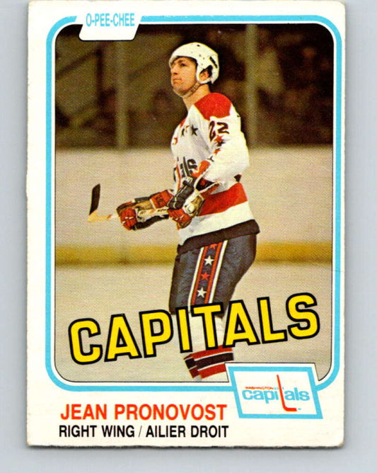 1981-82 O-Pee-Chee #355 Jean Pronovost  Washington Capitals  V32006