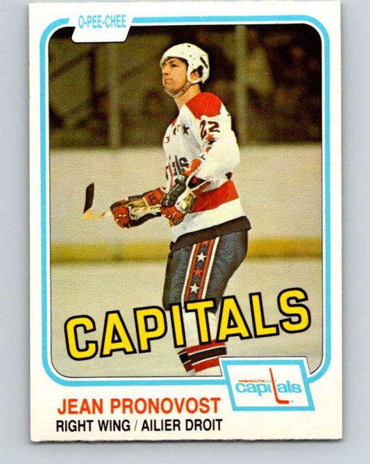 1981-82 O-Pee-Chee #355 Jean Pronovost  Washington Capitals  V32007