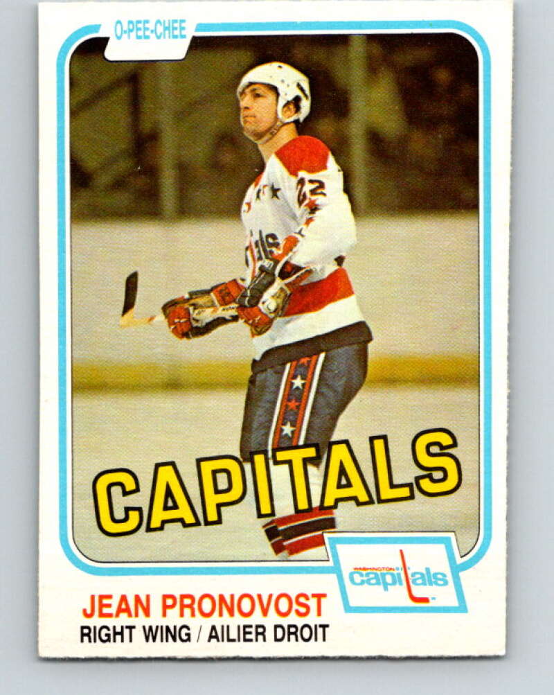 1981-82 O-Pee-Chee #355 Jean Pronovost  Washington Capitals  V32008