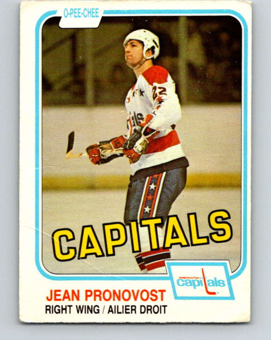 1981-82 O-Pee-Chee #355 Jean Pronovost  Washington Capitals  V32009