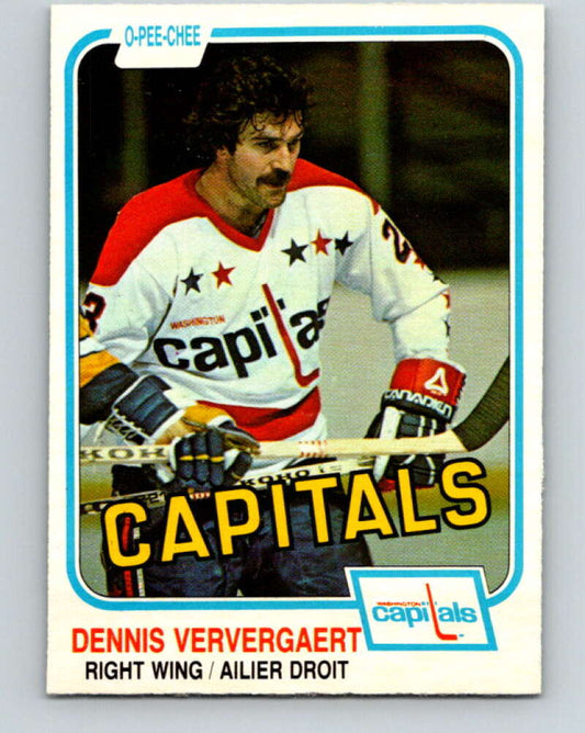 1981-82 O-Pee-Chee #356 Dennis Ververgaert  Washington Capitals  V32010