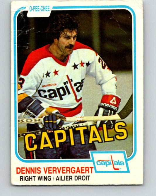 1981-82 O-Pee-Chee #356 Dennis Ververgaert  Washington Capitals  V32011