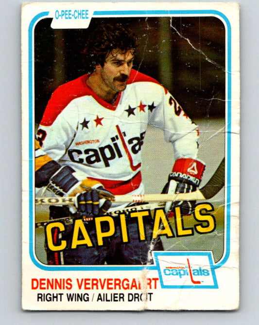 1981-82 O-Pee-Chee #356 Dennis Ververgaert  Washington Capitals  V32012