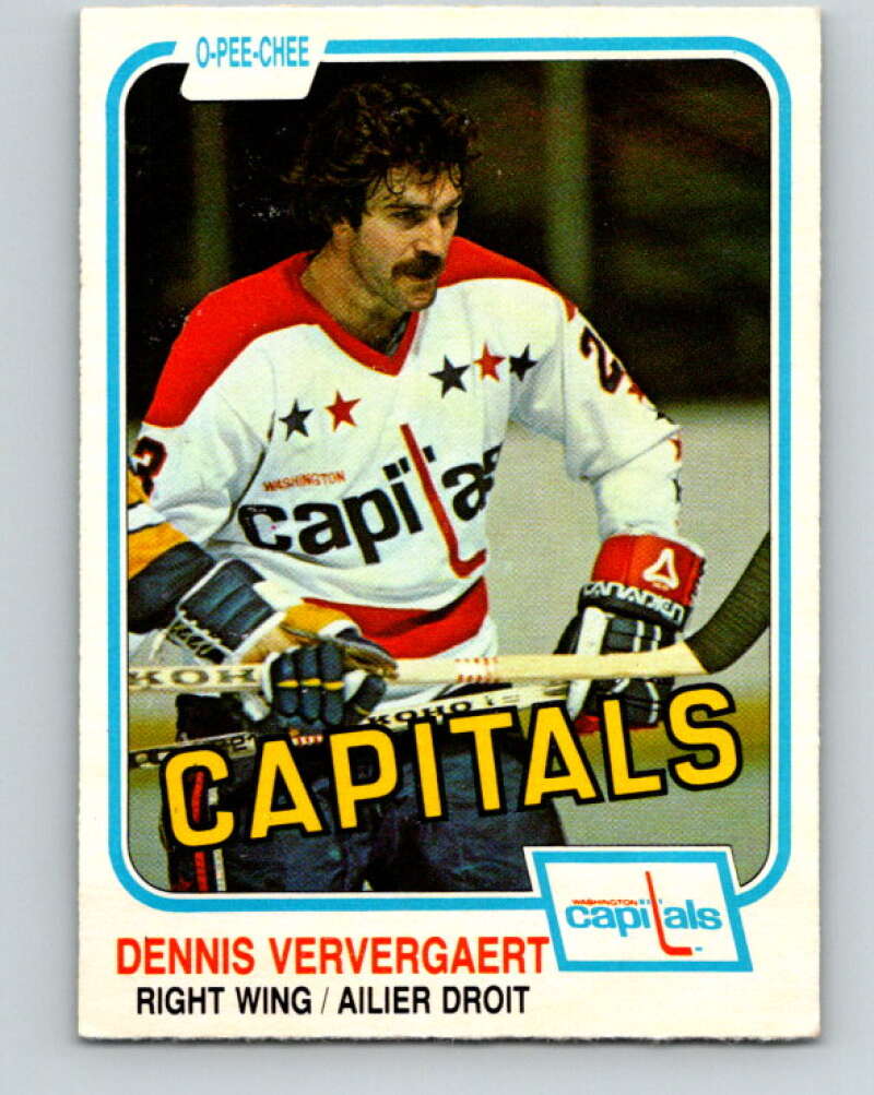 1981-82 O-Pee-Chee #356 Dennis Ververgaert  Washington Capitals  V32013