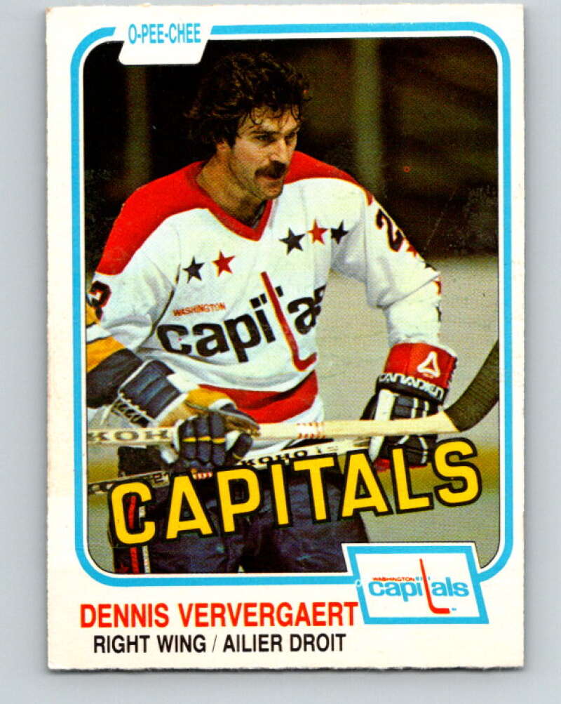 1981-82 O-Pee-Chee #356 Dennis Ververgaert  Washington Capitals  V32014