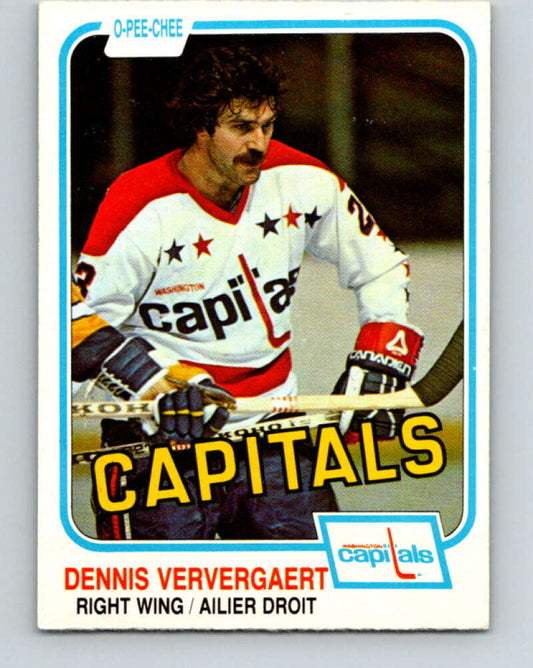 1981-82 O-Pee-Chee #356 Dennis Ververgaert  Washington Capitals  V32015