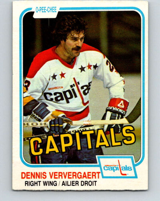 1981-82 O-Pee-Chee #356 Dennis Ververgaert  Washington Capitals  V32016