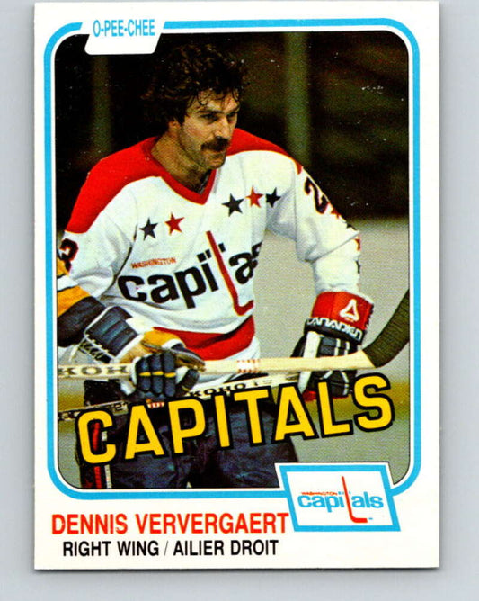 1981-82 O-Pee-Chee #356 Dennis Ververgaert  Washington Capitals  V32017