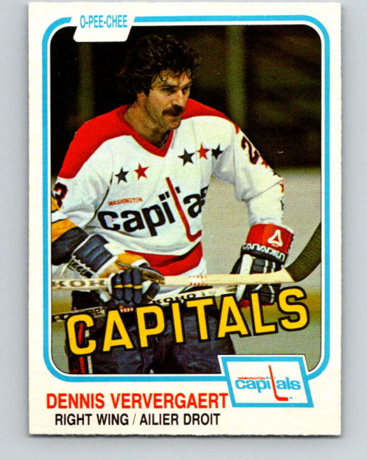 1981-82 O-Pee-Chee #356 Dennis Ververgaert  Washington Capitals  V32018