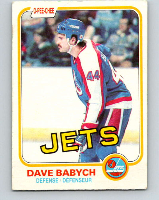 1981-82 O-Pee-Chee #358 Dave Babych  RC Rookie Winnipeg Jets  V32026