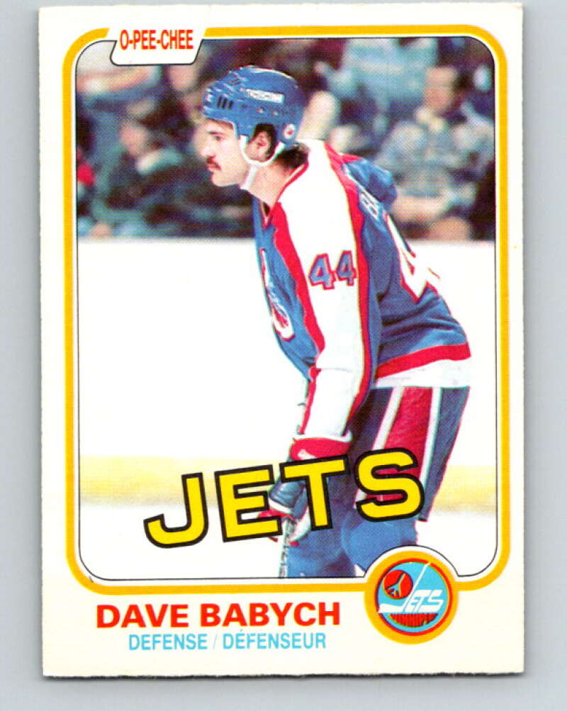 1981-82 O-Pee-Chee #358 Dave Babych  RC Rookie Winnipeg Jets  V32028