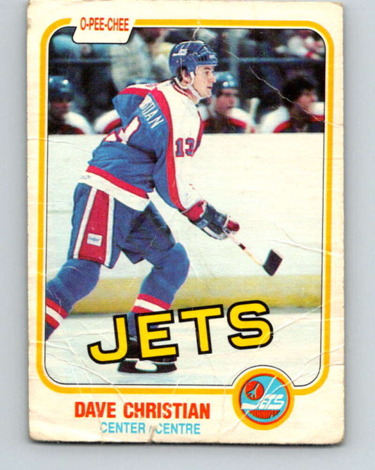 1981-82 O-Pee-Chee #359 Dave Christian  Winnipeg Jets  V32032