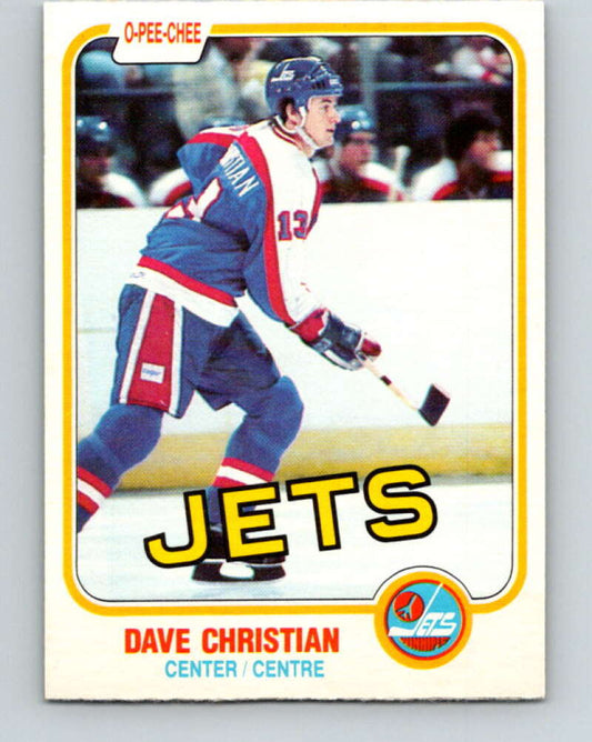 1981-82 O-Pee-Chee #359 Dave Christian  Winnipeg Jets  V32035