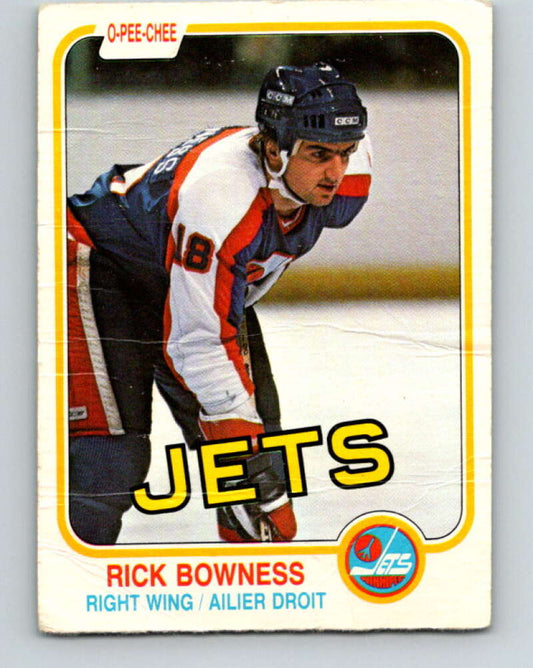 1981-82 O-Pee-Chee #361 Rick Bowness  Winnipeg Jets  V32044