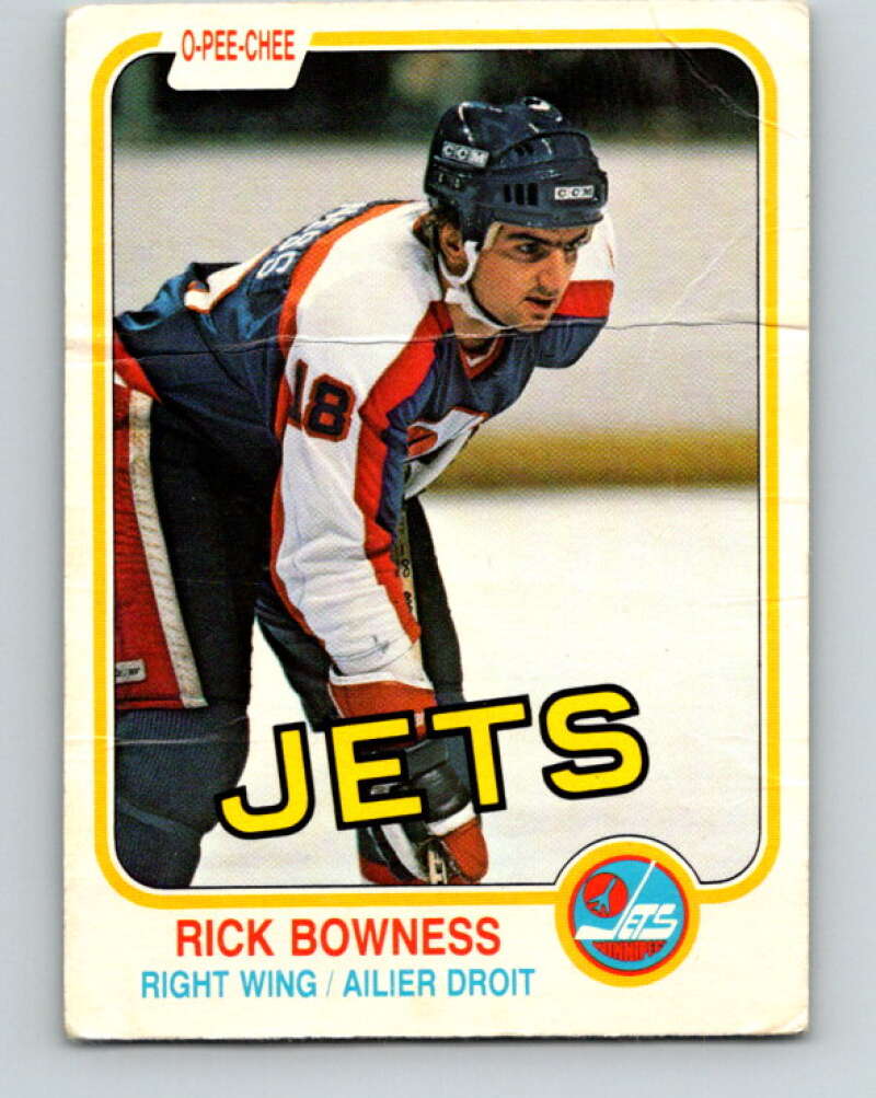 1981-82 O-Pee-Chee #361 Rick Bowness  Winnipeg Jets  V32045