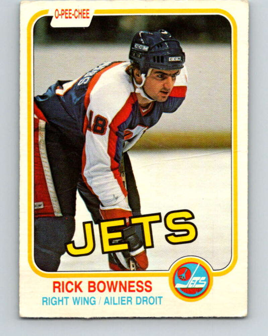 1981-82 O-Pee-Chee #361 Rick Bowness  Winnipeg Jets  V32046