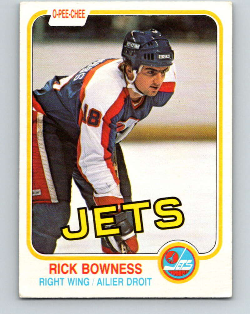 1981-82 O-Pee-Chee #361 Rick Bowness  Winnipeg Jets  V32050