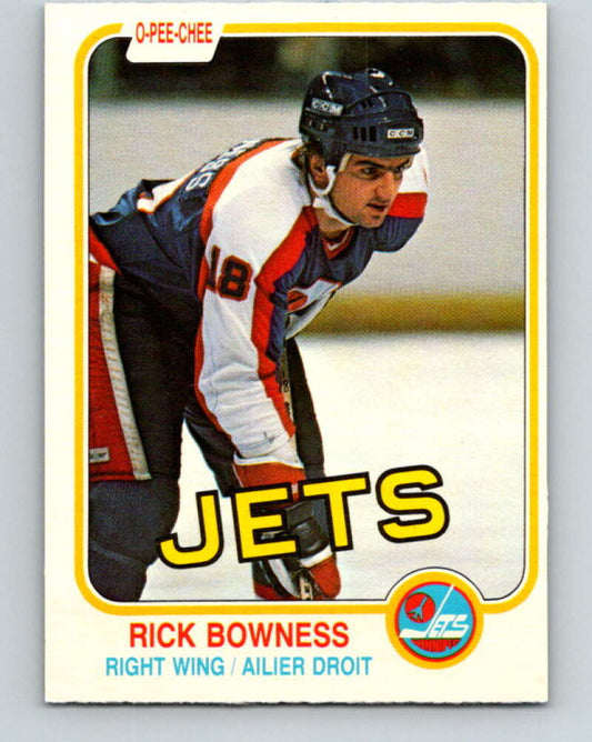 1981-82 O-Pee-Chee #361 Rick Bowness  Winnipeg Jets  V32051