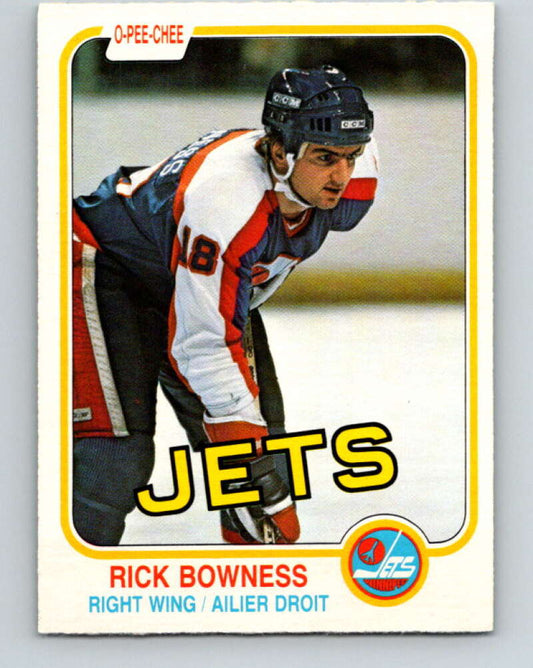 1981-82 O-Pee-Chee #361 Rick Bowness  Winnipeg Jets  V32052