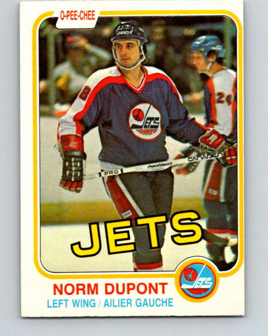 1981-82 O-Pee-Chee #363 Norm Dupont  RC Rookie Winnipeg Jets  V32062