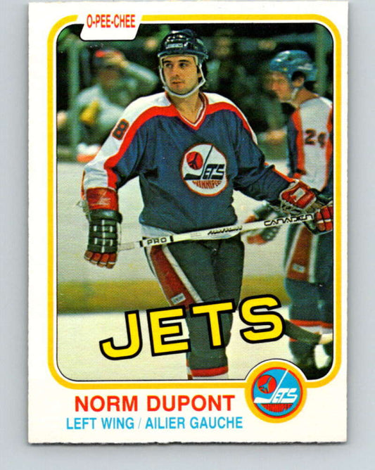 1981-82 O-Pee-Chee #363 Norm Dupont  RC Rookie Winnipeg Jets  V32065