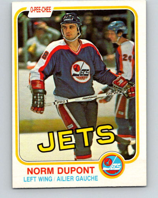 1981-82 O-Pee-Chee #363 Norm Dupont  RC Rookie Winnipeg Jets  V32066