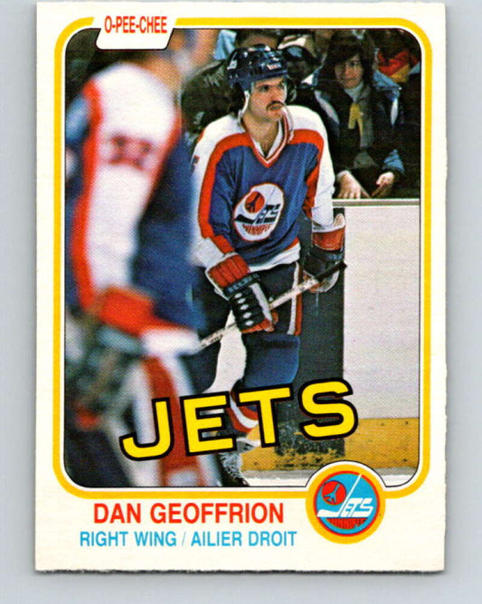 1981-82 O-Pee-Chee #364 Dan Geoffrion  RC Rookie Winnipeg Jets  V32068