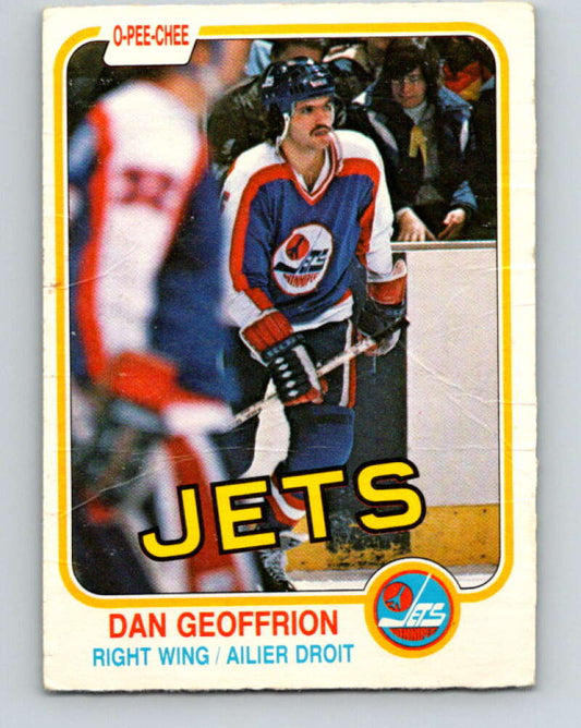 1981-82 O-Pee-Chee #364 Dan Geoffrion  RC Rookie Winnipeg Jets  V32069