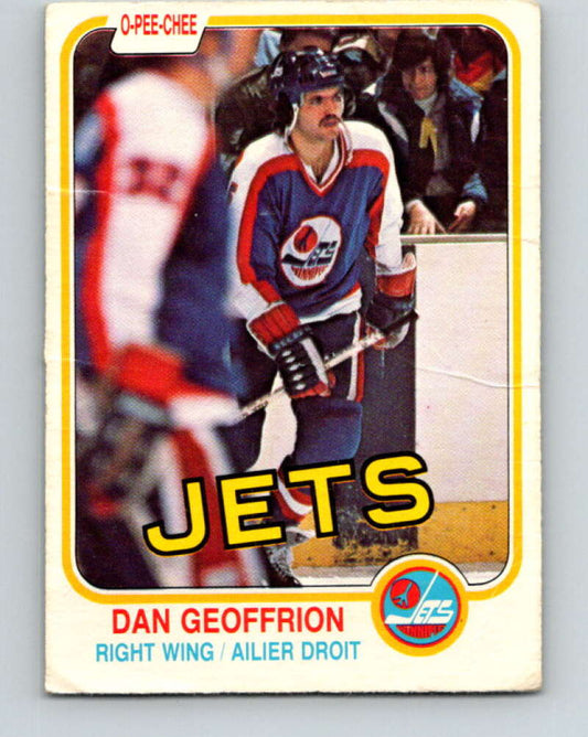 1981-82 O-Pee-Chee #364 Dan Geoffrion  RC Rookie Winnipeg Jets  V32071