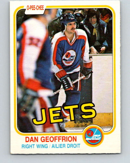 1981-82 O-Pee-Chee #364 Dan Geoffrion  RC Rookie Winnipeg Jets  V32072