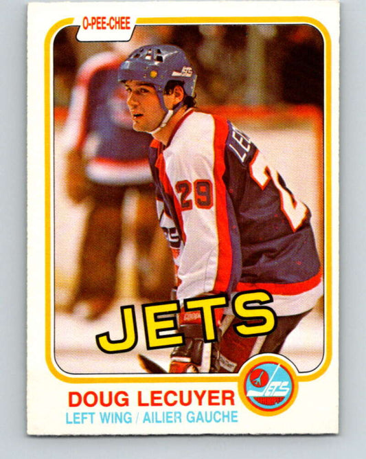 1981-82 O-Pee-Chee #367 Doug Lecuyer  RC Rookie Winnipeg Jets  V32090